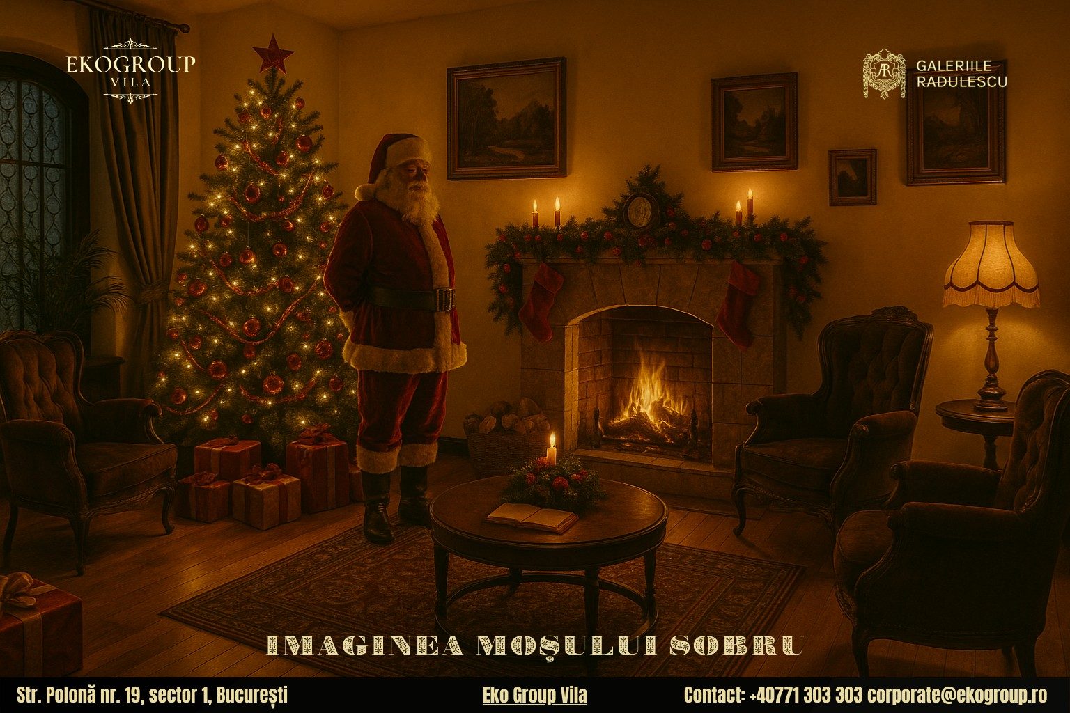 Legenda lui Moș Crăciun în lumina lui Eko Group Vila: o privire plină de farmec către Crăciunul anilor ’30